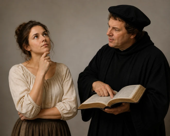 Frau und Luther